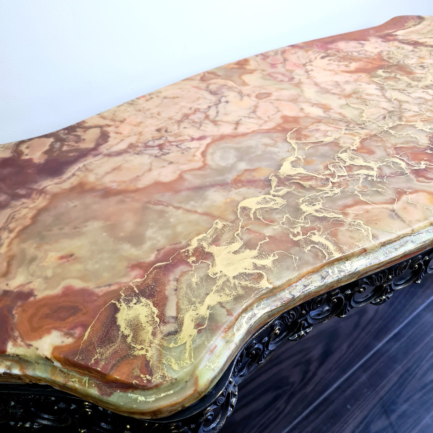 Upcycled Vintage Onyx Coffee Table