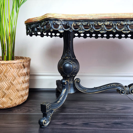Upcycled Vintage Onyx Coffee Table