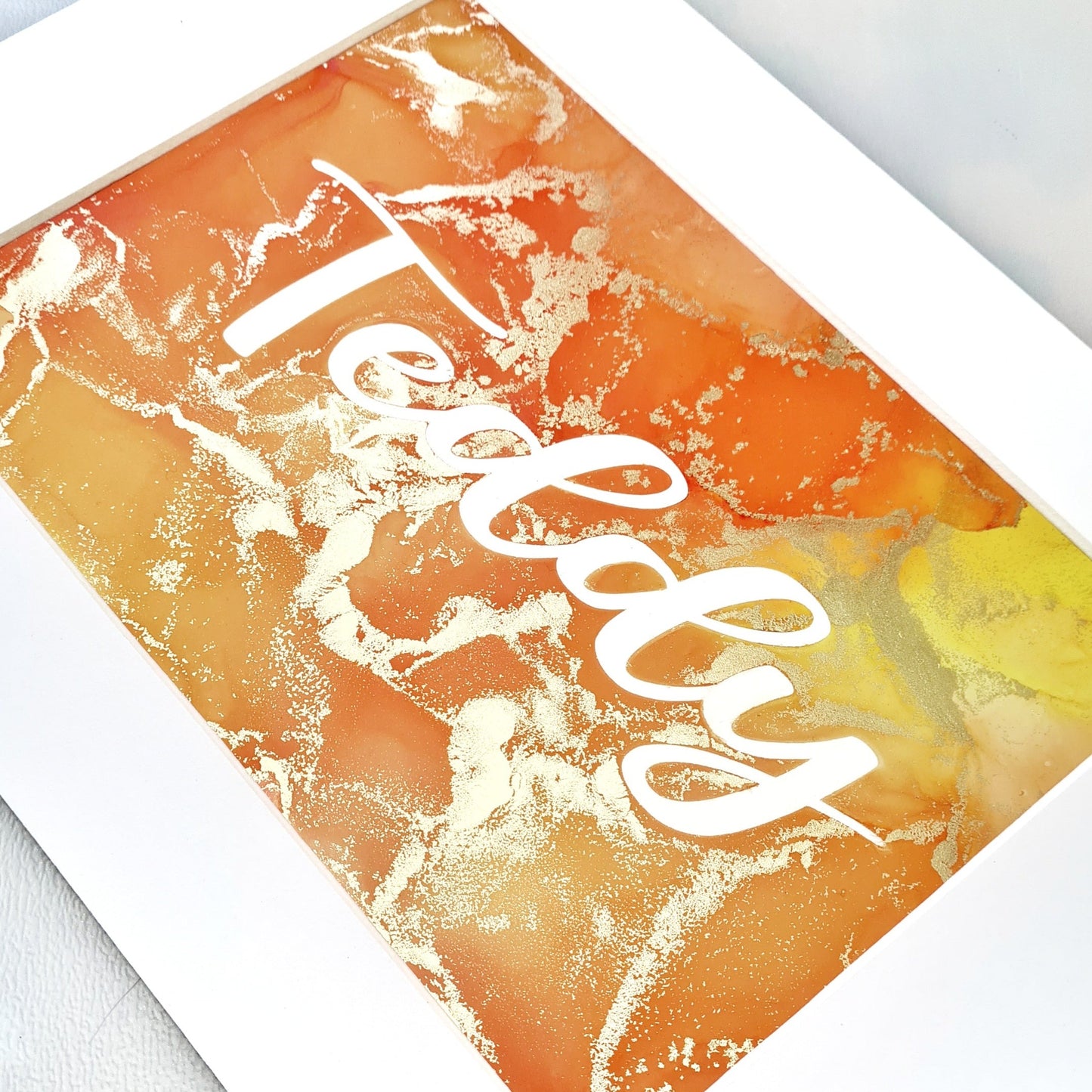 Personalised Name Alcohol Ink Art | Unique and Vibrant Custom Creations